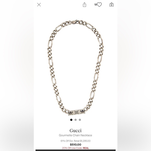 Gucci / Adidas Silver Link Necklace - Picture 7 of 7